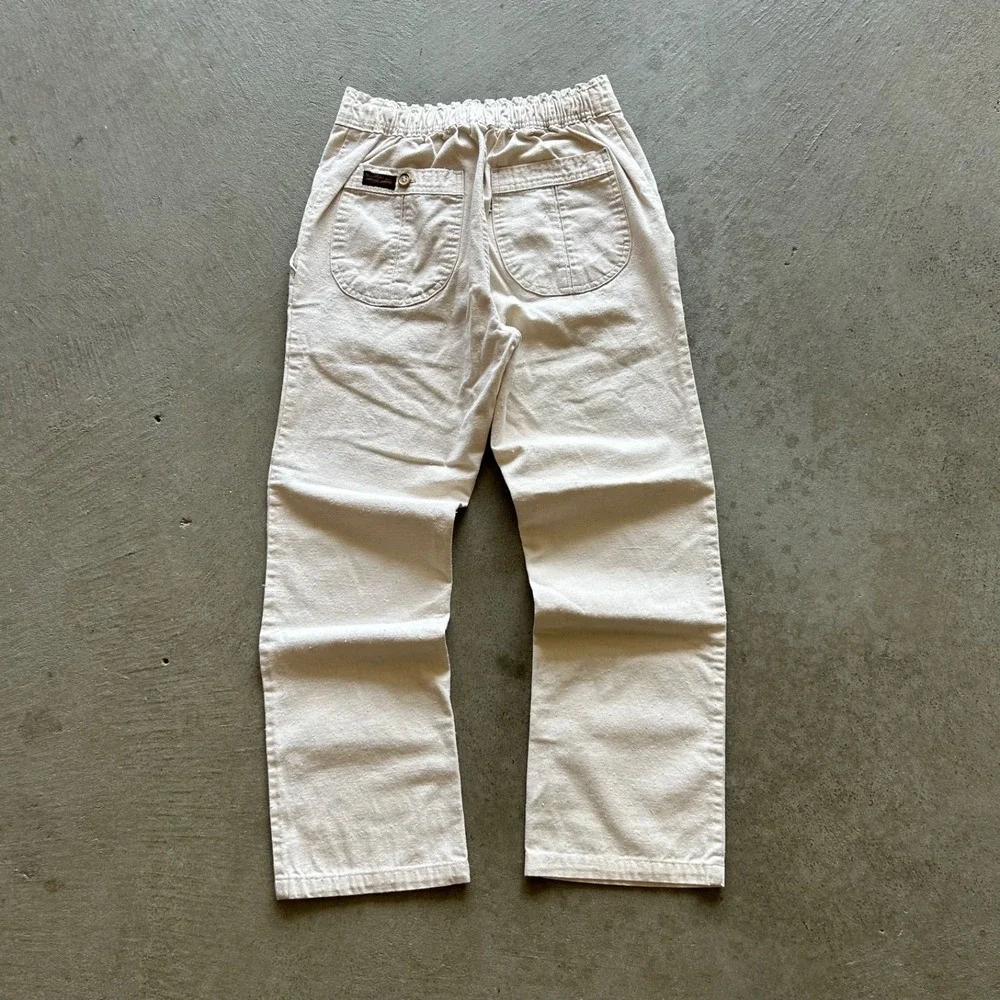 Vintage 80s Levis Canvas Pants Size 26x26 White Tab Straight Leg Talon Zipper